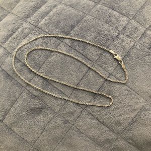 14k solid gold 0.9mm chain 18”
